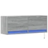 Kép 3/11 - Szürke sonoma színű fali TV-szekrény LED-ekkel 100 x 31 x 35 cm