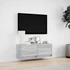 Kép 4/11 - Szürke sonoma színű fali TV-szekrény LED-ekkel 100 x 31 x 35 cm