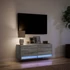 Kép 5/11 - Szürke sonoma színű fali TV-szekrény LED-ekkel 100 x 31 x 35 cm