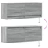 Kép 10/11 - Szürke sonoma színű fali TV-szekrény LED-ekkel 100 x 31 x 35 cm