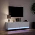 Kép 5/11 - Fehér falra szerelhető TV-szekrény LED-ekkel 140 x 31 x 38 cm