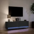 Kép 5/11 - Fekete fali TV-szekrény LED-világítással 140 x 31 x 38 cm