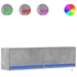 Kép 2/11 - Betonszürke falra szerelhető TV-szekrény LED-del 140x31x38 cm