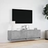 Kép 4/11 - Betonszürke falra szerelhető TV-szekrény LED-del 140x31x38 cm