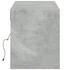 Kép 7/11 - Betonszürke falra szerelhető TV-szekrény LED-del 140x31x38 cm