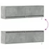 Kép 10/11 - Betonszürke falra szerelhető TV-szekrény LED-del 140x31x38 cm