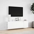 Kép 4/11 - Fehér falra szerelhető TV-szekrény LED-lámpákkal 135x31x39,5 cm