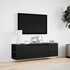 Kép 4/11 - Fekete fali TV-szekrény LED-világítással 135x31x39,5 cm
