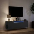 Kép 5/11 - Fekete fali TV-szekrény LED-világítással 135x31x39,5 cm