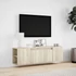 Kép 4/11 - Sonoma tölgy színű fali TV-szekrény LED-ekkel 135x31x39,5 cm
