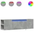 Kép 2/11 - Betonszürke falra szerelhető TV-szekrény LED-del 135x31x39,5 cm