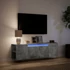 Kép 5/11 - Betonszürke falra szerelhető TV-szekrény LED-del 135x31x39,5 cm