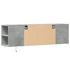 Kép 8/11 - Betonszürke falra szerelhető TV-szekrény LED-del 135x31x39,5 cm