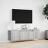 Kép 4/11 - Szürke sonoma színű fali TV-szekrény LED-del 135x31x39,5 cm