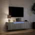 Kép 5/11 - Szürke sonoma színű fali TV-szekrény LED-del 135x31x39,5 cm