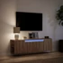 Kép 5/11 - Barna tölgyszínű fali TV-szekrény LED-del 135x31x39,5 cm