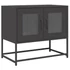 Kép 2/11 - Fekete hidegen hengerelt acél TV-szekrény 68x39x60,5 cm