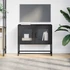 Kép 4/11 - Fekete hidegen hengerelt acél TV-szekrény 68x39x60,5 cm