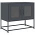 Kép 2/11 - Antracitszürke hidegen hengerelt acél TV-szekrény 68x39x60,5 cm