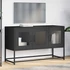 Kép 3/11 - Fekete hidegen hengerelt acél TV-szekrény 100,5x39x60,5 cm
