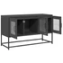 Kép 7/11 - Fekete hidegen hengerelt acél TV-szekrény 100,5x39x60,5 cm