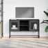 Kép 3/11 - Fekete acél TV-szekrény 100,5x39x60,5 cm