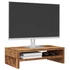 Kép 1/10 - Régi fa forgácslap monitorállvány 42 x 24 x 13 cm