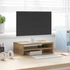 Kép 1/10 - Kézműves tölgy színű szerelt fa monitorállvány 42x24x13 cm