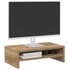 Kép 4/10 - Kézműves tölgy színű szerelt fa monitorállvány 42x24x13 cm