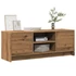 Kép 1/10 - Kézműves tölgy színű szerelt fa TV-szekrény 102x30x37,5 cm