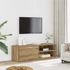 Kép 3/11 - TV szekrény Artisan tölgy 120x34x37 cm Műanyag fa