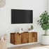 Kép 3/10 - Antik fa színű szerelt fa fali TV-szekrény 80 x 30 x 30 cm
