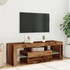 Kép 4/11 - Antik fa színű szerelt fa TV-szekrény LED-ekkel 120x36,5x40 cm
