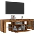 Kép 5/11 - Antik fa színű szerelt fa TV-szekrény LED-ekkel 120x36,5x40 cm