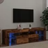 Kép 1/11 - Antik fa színű szerelt fa TV-szekrény LED-ekkel 140x36,5x40 cm