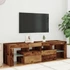 Kép 4/11 - Antik fa színű szerelt fa TV-szekrény LED-ekkel 140x36,5x40 cm