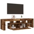 Kép 5/11 - Antik fa színű szerelt fa TV-szekrény LED-ekkel 140x36,5x40 cm