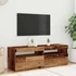 Kép 4/11 - Antik fa színű szerelt fa TV-szekrény LED-ekkel 120x35x40 cm