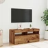 Kép 5/11 - Antik fa színű szerelt fa TV-szekrény LED-ekkel 90x35x40 cm
