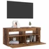Kép 5/11 - Antik fa színű szerelt fa TV-szekrény LED-ekkel 90x35x40 cm