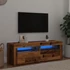 Kép 4/11 - Antik fa színű szerelt fa TV-szekrény LED-ekkel 120x35x40 cm
