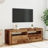 Kép 5/11 - Antik fa színű szerelt fa TV-szekrény LED-ekkel 120x35x40 cm