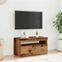 Kép 4/11 - Antik fa színű szerelt fa TV-szekrény LED-ekkel 75x35x40 cm