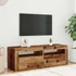 Kép 4/11 - Antik fa színű szerelt fa TV-szekrény LED-ekkel 120x35x40 cm