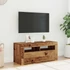 Kép 4/11 - Antik fa színű szerelt fa TV-szekrény LED-ekkel 90x35x40 cm