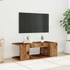 Kép 3/11 - Antik fa színű szerelt fa TV-szekrény LED-ekkel 90x39x30 cm