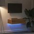 Kép 4/11 - Kézműves tölgy színű TV-szekrény LED-lámpákkal 60x35x15,5 cm