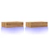 Kép 3/11 - 2 db kézműves tölgyszínű TV-szekrény LED-lámpákkal 60x35x15,5cm