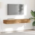Kép 5/11 - 2 db kézműves tölgyszínű TV-szekrény LED-lámpákkal 60x35x15,5cm