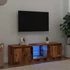 Kép 1/11 - Antik fa színű szerelt fa TV-szekrény LED-ekkel 120x30x36 cm